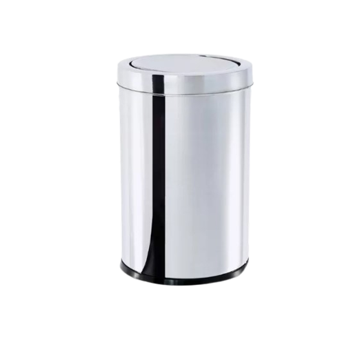 lixeira inox com tampa basculante 21 2 litros